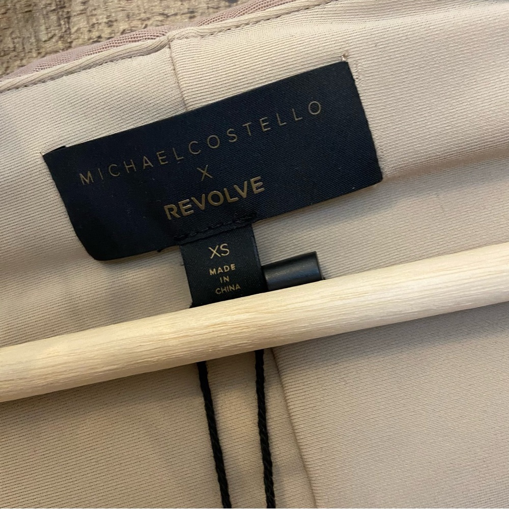 REVOLVE ⭐️NWT Michael Costello Ruched Long Sleeve Mini Dress - Picture 7 of 10